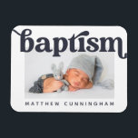 Baptism Modern Bold Simple  Photo Thank You Magnet<br><div class="desc">This simple and classic design is composed of serif typography and add a custom photo. This design is modern,  chic,  playful and fun.</div>