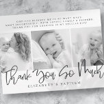 Baptism Modern Simple Chic Photo Thank You Postcard<br><div class="desc">This simple and classic design is composed of serif typography and add a custom photo. This design is modern,  chic,  playful and fun.</div>