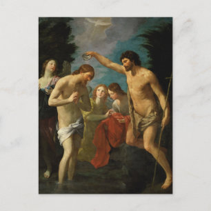Baptism of Christ by Guido Reni Postcard