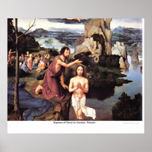 Baptism of Christ by Joachim Patinier Poster