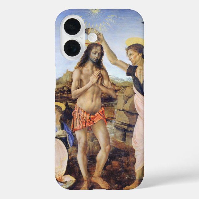 Baptism of Christ by Verrocchio, Leonardo da Vinci Case-Mate iPhone Case (Back)