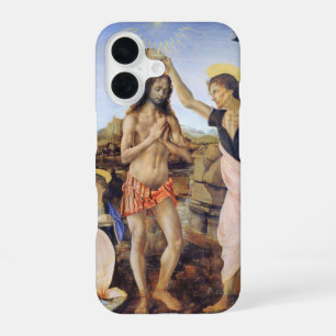 Baptism of Christ by Verrocchio, Leonardo da Vinci iPhone 16 Case