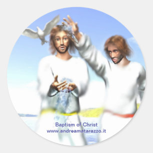 Baptism of Christ Classic Round Sticker