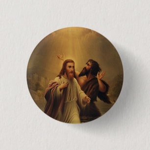 Baptism of Jesus Christ 3 Cm Round Badge