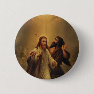 Baptism of Jesus Christ 6 Cm Round Badge