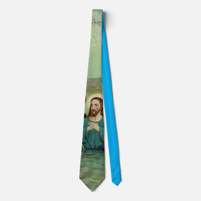 Baptism of Jesus Christ Biblical Fine Art Tie (Front)