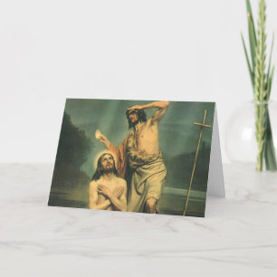 Baptism of Jesus Christ by John the Baptist Card