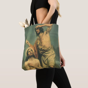 Baptism of Jesus Christ by John the Baptist Tote Bag