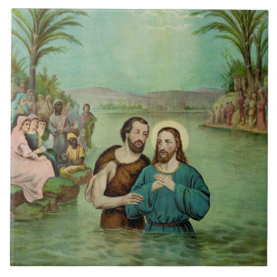Baptism of Jesus Christ Ceramic Tile