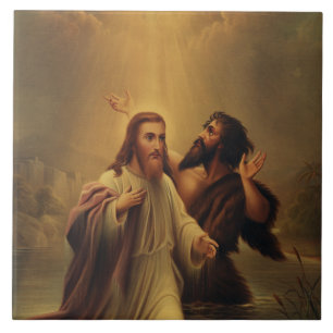 Baptism of Jesus Christ Ceramic Tile