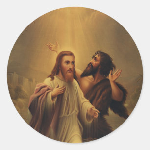 Baptism of Jesus Christ Classic Round Sticker