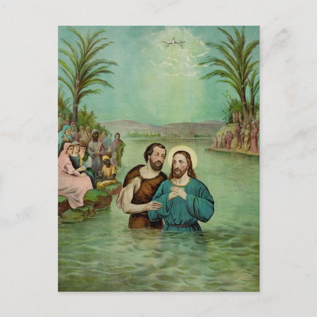 Baptism of Jesus Christ Fine Art Postcard (Front)