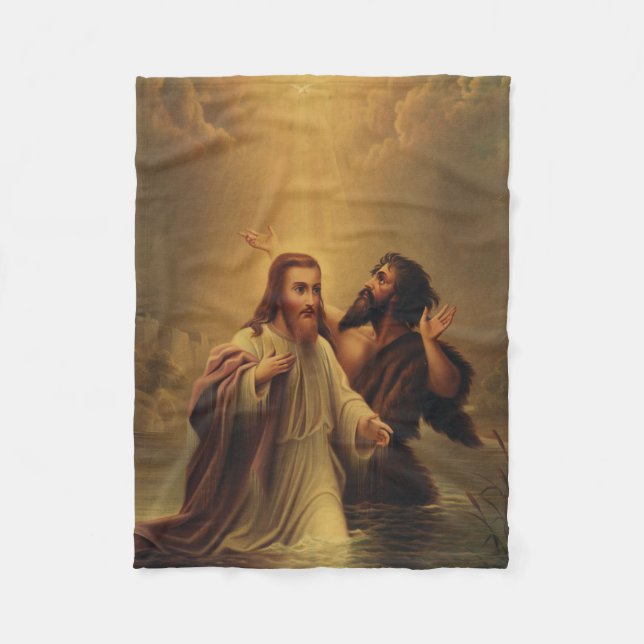 Baptism of Jesus Christ Fleece Blanket (Front)