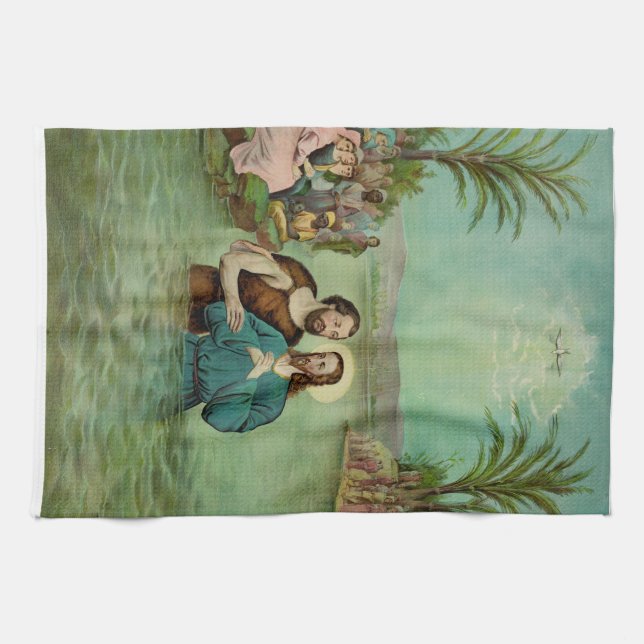 Baptism of Jesus Christ Tea Towel (Horizontal)