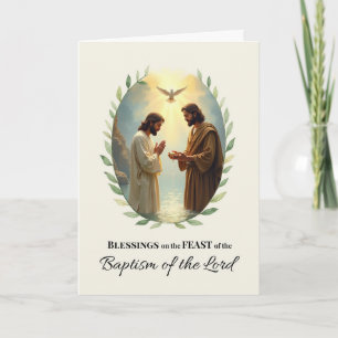 Baptism of the Lord Feast Day Blessings Wreath Card