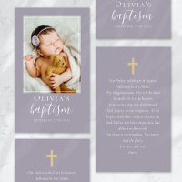 Baptism Photo Keepsake Prayer Card