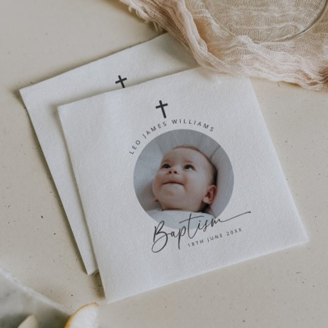 Baptism Photo  Napkin (Zazzle Baptism Photo Napkins)