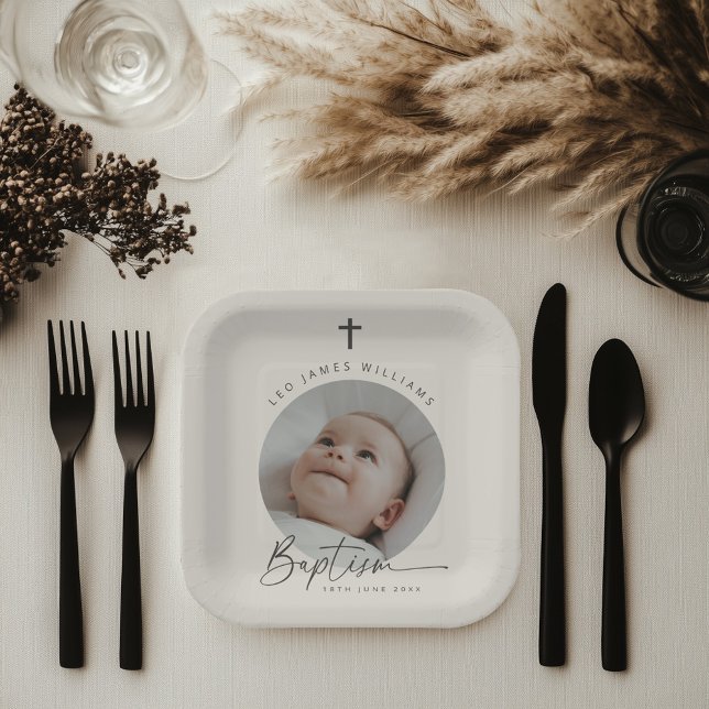Baptism Photo  Paper Plate (Creator Uploaded)