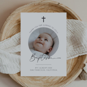Baptism Photo Thank You Card
