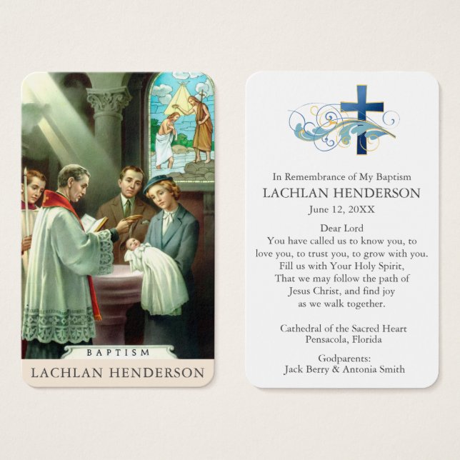 Baptism Prayer | At The Font (Front & Back)