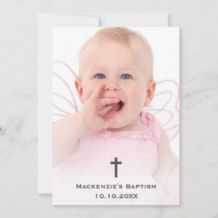 Baptism Religious Christening Communion Christian Thank You Card