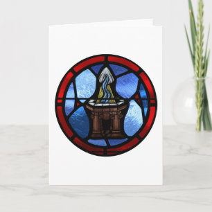 Baptism Stained Glass Art Card