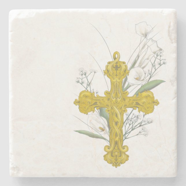 Baptism Stone Coaster (Front)