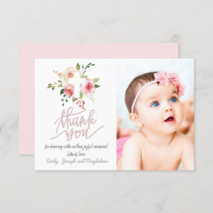 baptism thank you girl invitation