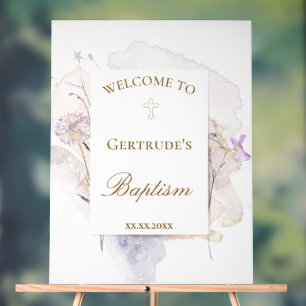 Baptism welcome acrylic sign