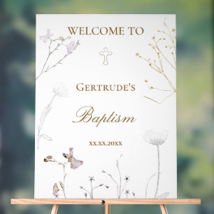 Baptism welcome  acrylic sign