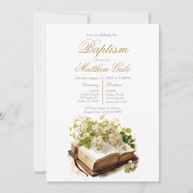 baptism with bible  invitation (Front)