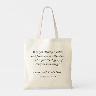 Baptismal Covenant, Episcopal Pride Tote Bag