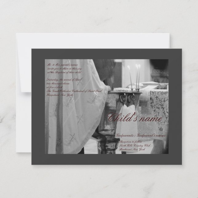 Baptismal Invitation (Front)
