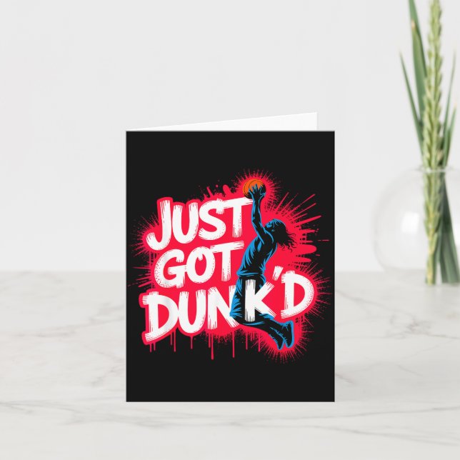 Baptized Jesus Just Got Dunked Baptism  Card (Front)