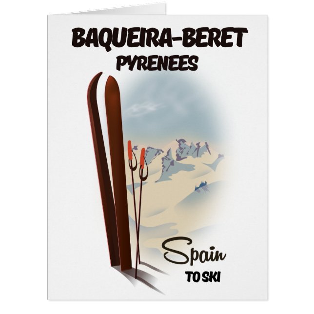 Baqueira-Beret Spain ski poster. (Front)