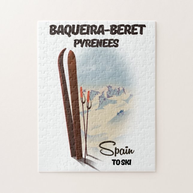 Baqueira-Beret Spain ski poster. Jigsaw Puzzle (Vertical)