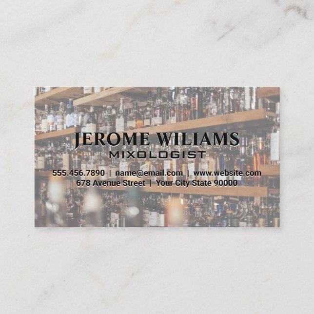 Bar Back | Bartender Business Card (Front)