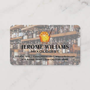 Bar Back Bartender Restaurant Business Card