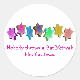 Bar/Bat Mitzvah Classic Round Sticker