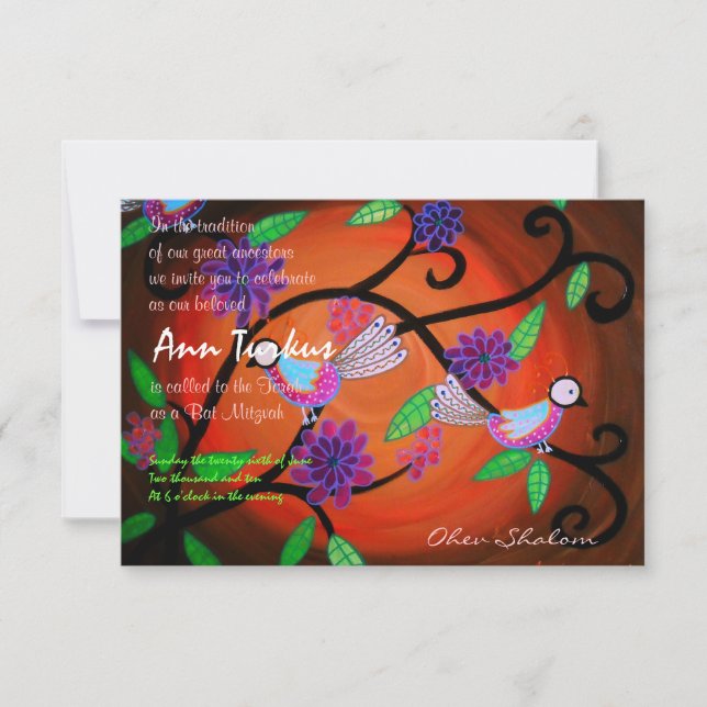 Bar Bat Mitzvah Invitation (Front)