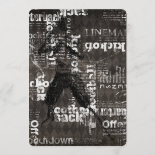 Bar Bat Mitzvah Invitation Football Theme