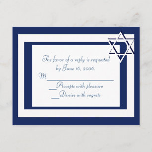 Bar/Bat Mitzvah Invitation RSVP Cards