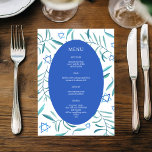 Bar Bat Mitzvah Jewish Wedding Botanicals Custom Menu<br><div class="desc">Perfect custom menu for a bat mitzvah, bar mitzvah or other Jewish celebration! Hand made watercolor art for you on the front and back side! FULLY CUSTOMIZABLE! Click on “Personalise” above to edit the text. Click "edit using design tool" to adjust the fonts, colours and placements and to delete the...</div>
