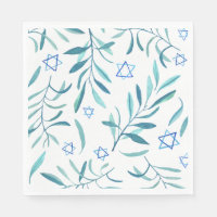 Bar Bat Mitzvah Jewish Wedding Hanukkah Watercolor