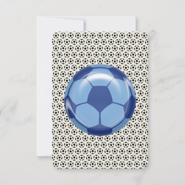 Bar Bat Mitzvah RSVP Card Soccer Theme (Front)