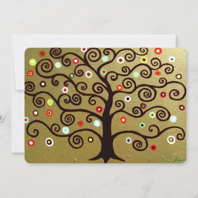 bar bat mitzvah TREE OF LIFE INVITATIONS (Front)