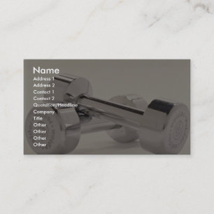 Bar bells for fitness workout business card