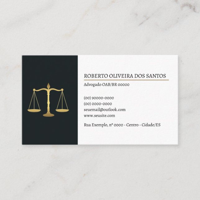 Bar Business Card - Black and White (Front)