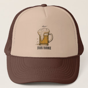 Bar Business vintage beer logo shop Trucker Hat