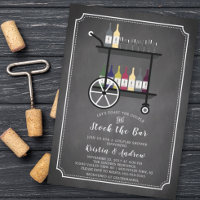 Bar Cart Stock the Bar Couples Shower Invitation